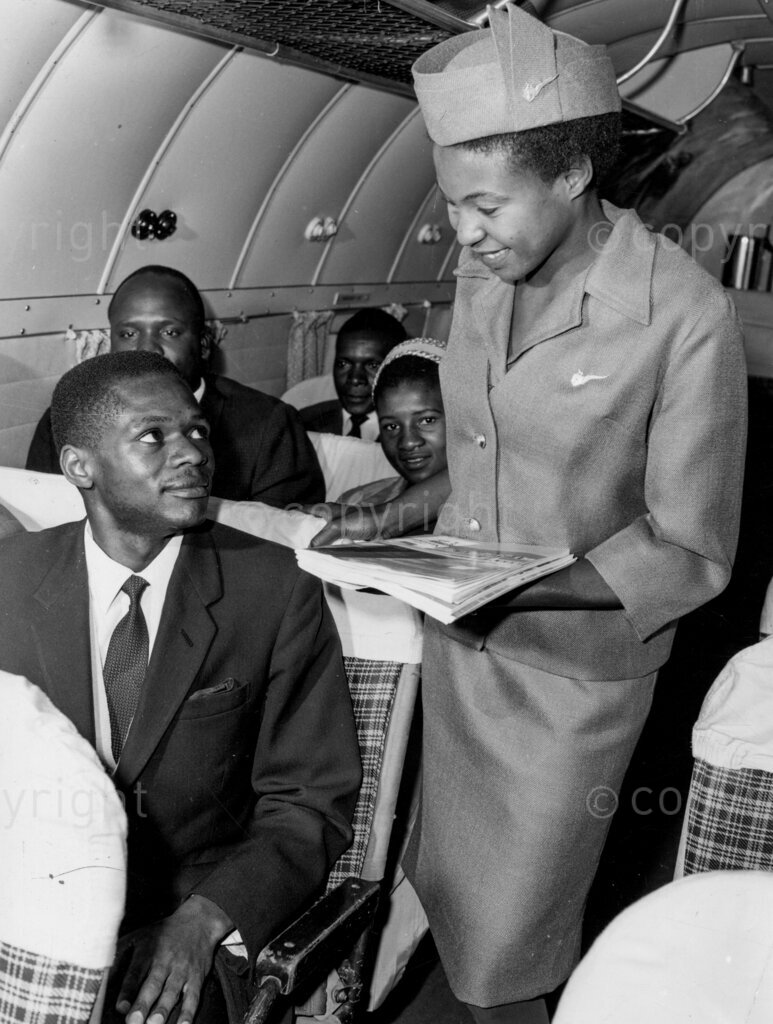 Air Malawi – Evelyn Nyathi in an Air Malawi uniform.