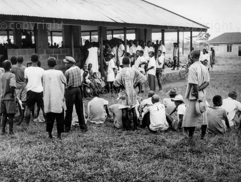 After 2-year Investigation: Igwe-Kala Ju-ju Cult is dynamited. For 60 years the Igwe-Kala ju-ju cult in Eastern Nigeria evaded the law. Then the police began to investigate its evil practices. It was a battle of wits between the CID- and the cult's spies that continued for two years. Finally the police swooped. The ju-ju shrine was dynamited from the bush, and 48 people convicted. But does it mean the extinction of Igwe-Kala?