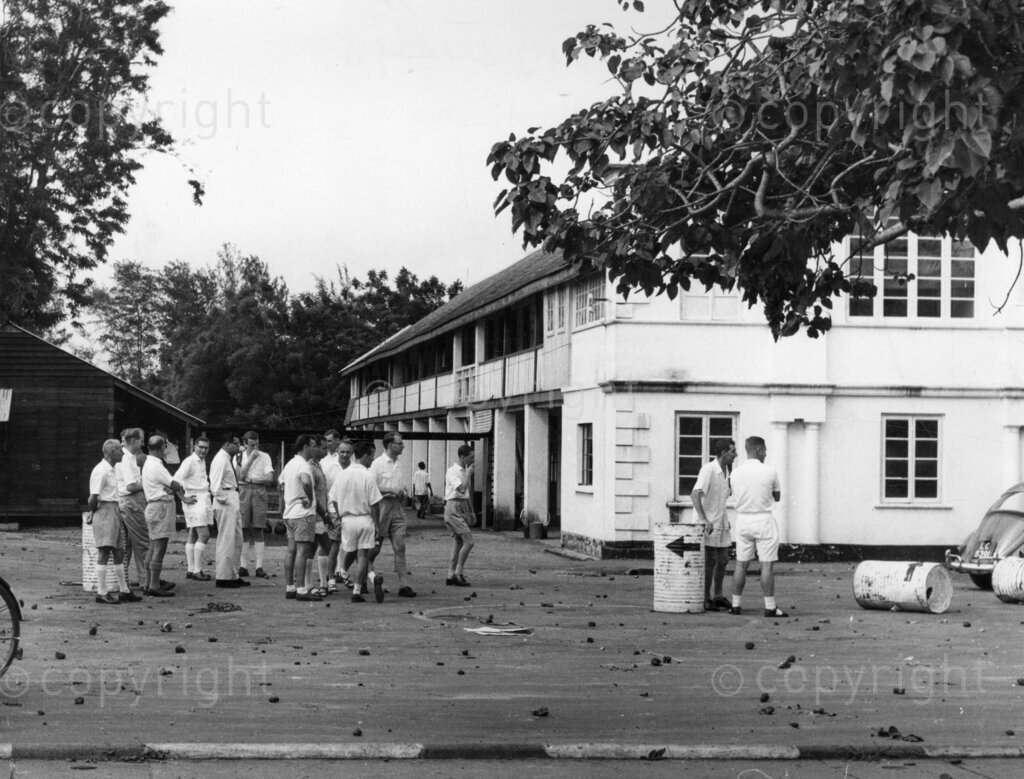 That Lagos Railway Riot. In Lagos, railwaymen protested because certain high ranking job was not given to a Nigerian. They tried to get a note to the white boss whom they wanted to resign. The police charged with batons.