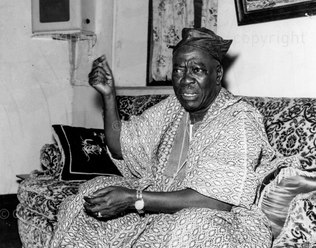 Can the people ever revive it? The mighty art of Ife. The King of Ile-Ife, Sir Adesoji Aderemi, has some magnificent examples of his people's art side by side with modern furniture.