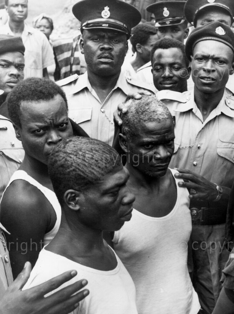 Odozi-Obodo Murder Society? The beginning of the end. The death sentence has been passed. Gone is the old arrogance as Chief Obodo leave the Abakaliki Assizes for the fate which hundreds are said to have suffered at his hands. His might has become but a memory.