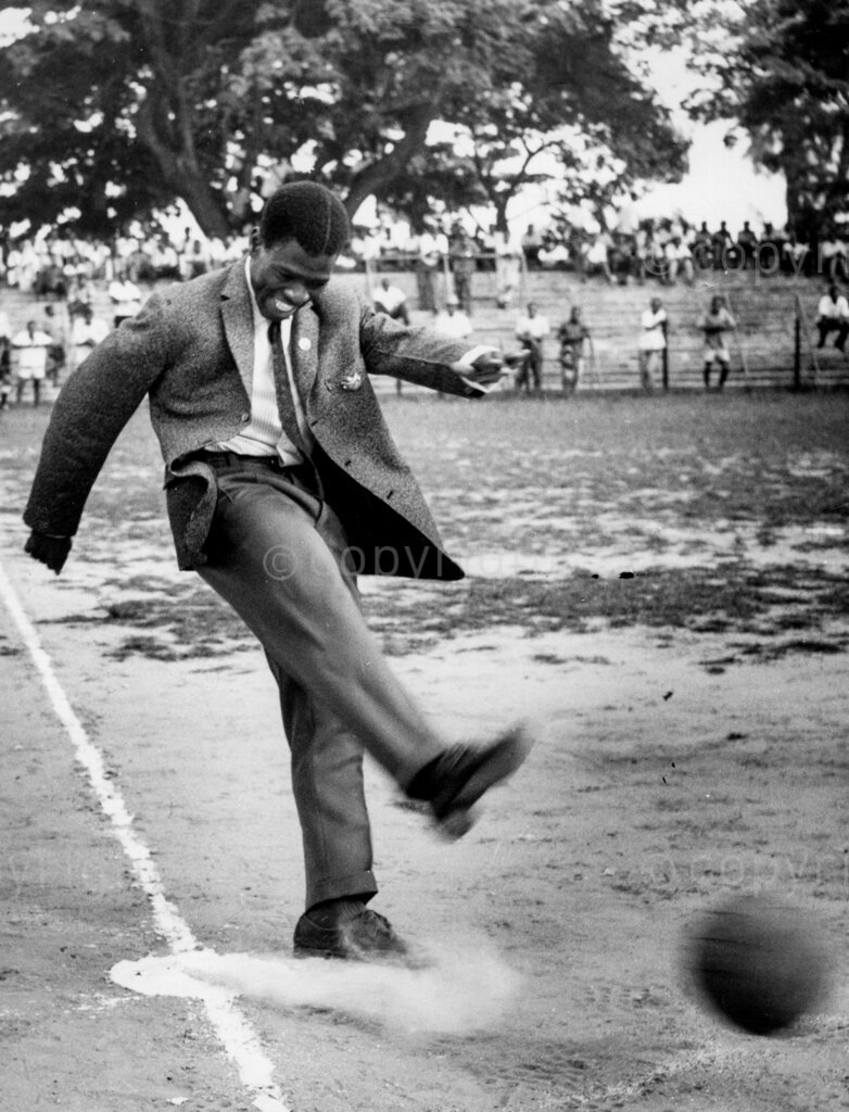 Victor The Gent (usually) laughs it off. In flying style, Victor takes a corner. The most surprised man in Lagos when it was announced that the 25-year-old police left winger Victor Iyamu had been voted best Lagos footballer for 1962, was Victor Lyamu himself. Victor, a Lance-Corporal in the Nigerian Police Force, did not expect the honour