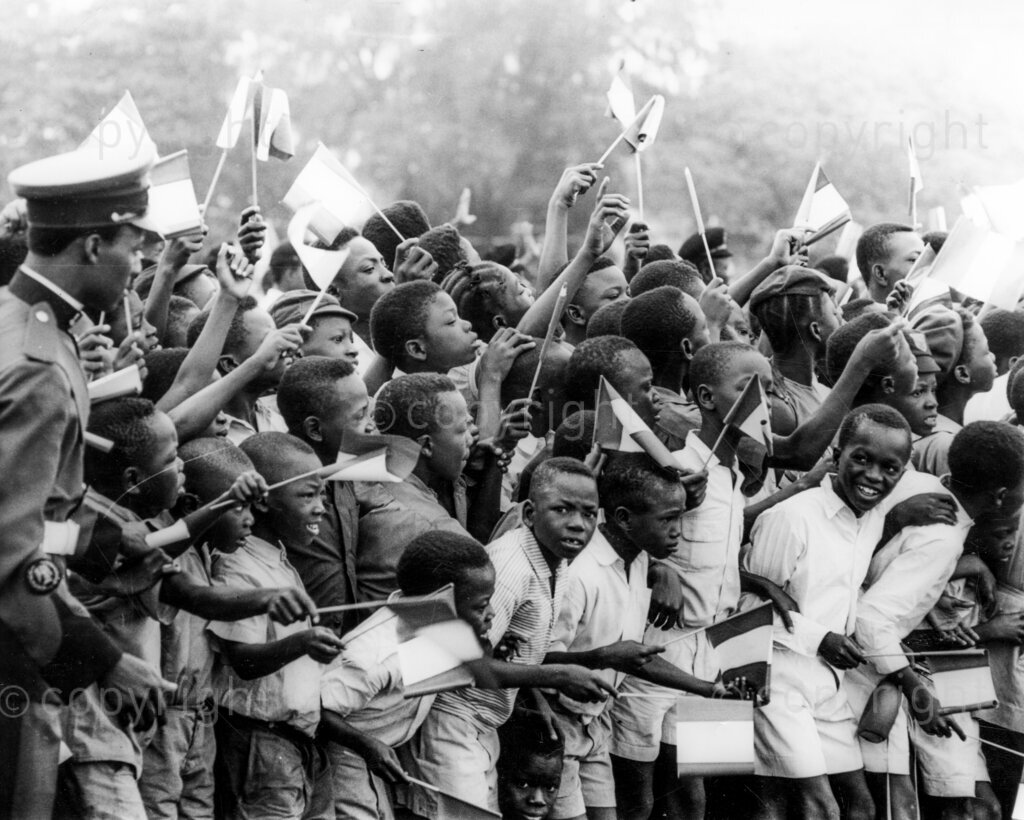Nigeria Independence Anniversary. Children celebrating Independence anniversary.