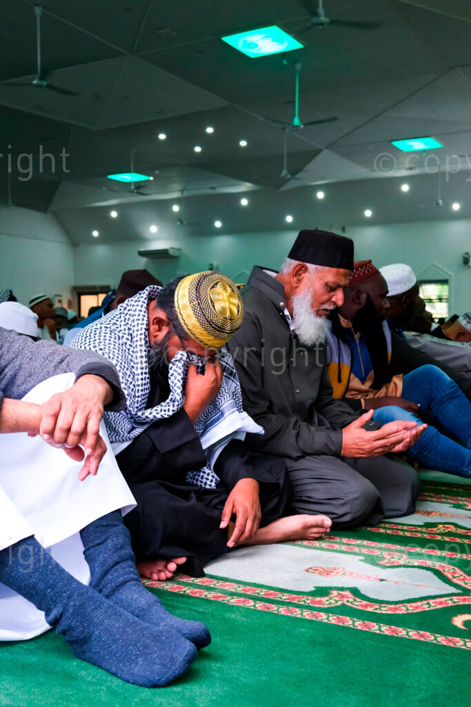 Eid ul Fitr prayers at the Habibia Soofie Mosque. Eid ul Fitr is one of the most important holidays in the Muslim calendar. It marks the end of the fasting from dawn to sunset in the month of Ramadan. Eid ul Fitr translates as ‘Festival of breaking the fast’. 31 March. 2025, Pietermaritzburg, South Africa.