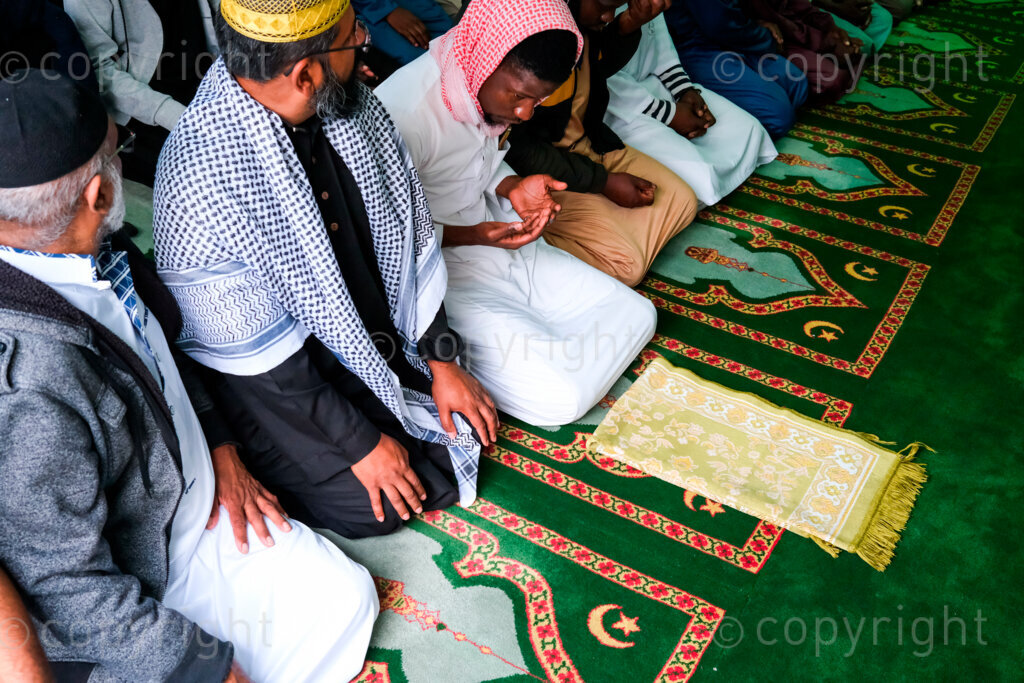 Eid ul Fitr prayers at the Habibia Soofie Mosque. Eid ul Fitr is one of the most important holidays in the Muslim calendar. It marks the end of the fasting from dawn to sunset in the month of Ramadan. Eid ul Fitr translates as ‘Festival of breaking the fast’. 31 March. 2025, Pietermaritzburg, South Africa.