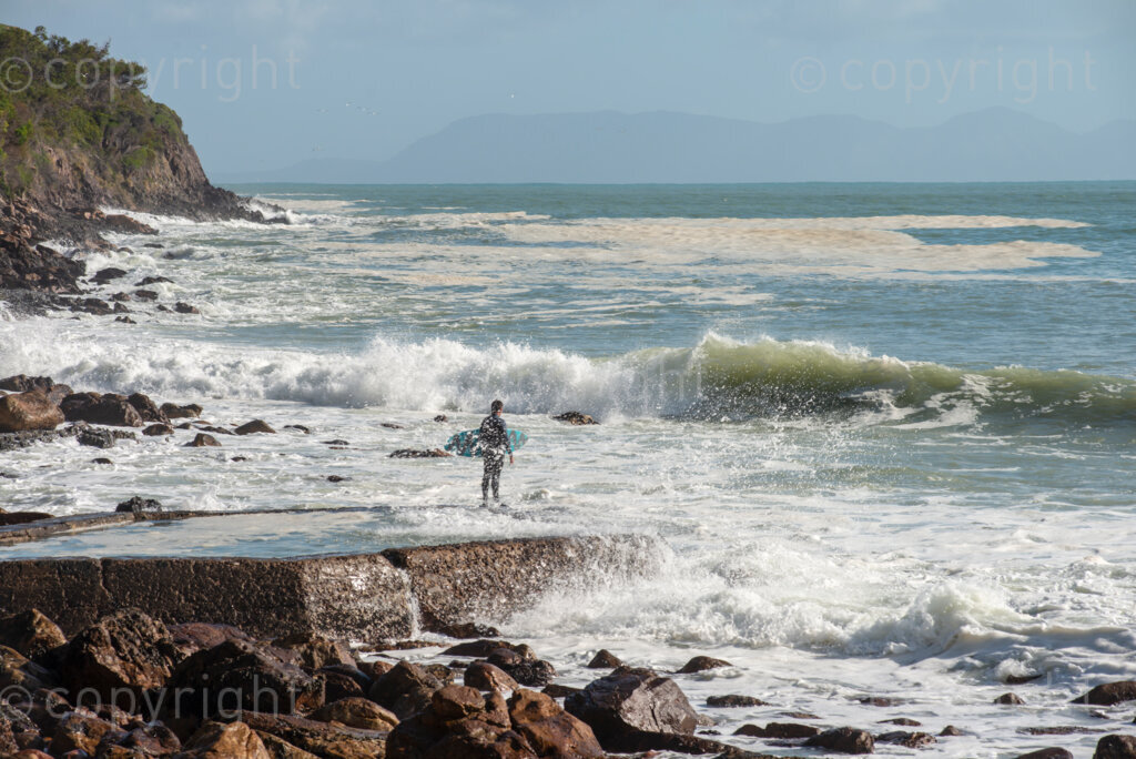 Surfers enjoyed the unusually high waves in Gordon's Bay, in the Western Cape, Tuesday afternoon, July 14, 2020, after gale force winds and flash floods had beaten the coast for several days. PHOTO: EVA-LOTTA JANSSON 