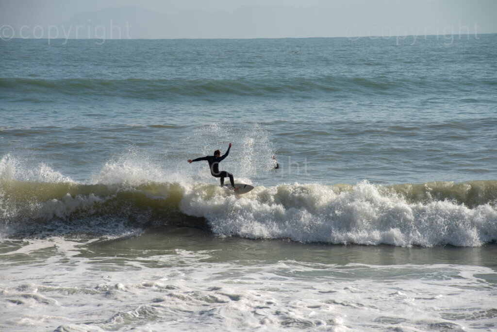 Surfers enjoyed the unusually high waves in Gordon's Bay, in the Western Cape, Tuesday afternoon, July 14, 2020, after gale force winds and flash floods had beaten the coast for several days. PHOTO: EVA-LOTTA JANSSON 