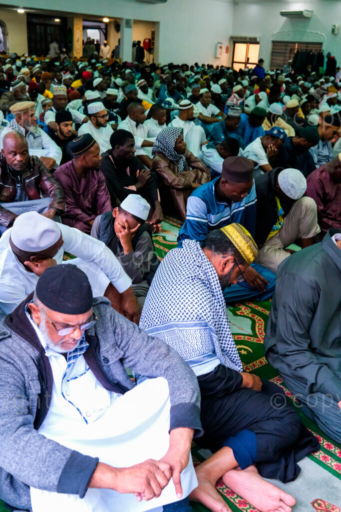 Eid ul Fitr prayers at the Habibia Soofie Mosque. Eid ul Fitr is one of the most important holidays in the Muslim calendar. It marks the end of the fasting from dawn to sunset in the month of Ramadan. Eid ul Fitr translates as ‘Festival of breaking the fast’. 31 March. 2025, Pietermaritzburg, South Africa.