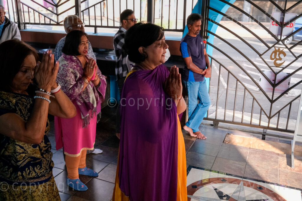 Rain puja (prayer) North Indian Shri Vishnu Temple. Nov. 2024, Pietermaritzburg, KZN, South Africa.