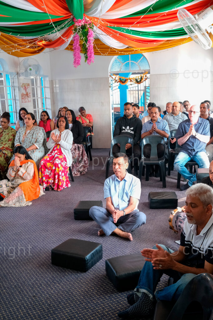 Rain puja (prayer) North Indian Shri Vishnu Temple. Nov. 2024, Pietermaritzburg, KZN, South Africa.