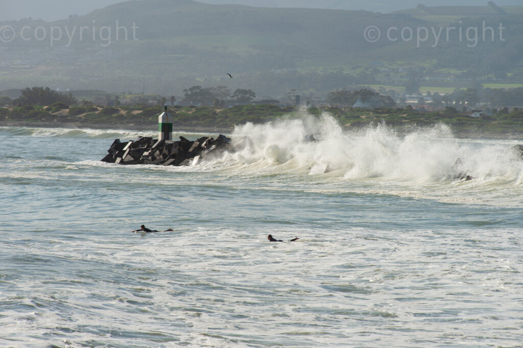 Surfers enjoyed the unusually high waves in Gordon's Bay, in the Western Cape, Tuesday afternoon, July 14, 2020, after gale force winds and flash floods had beaten the coast for several days. PHOTO: EVA-LOTTA JANSSON 