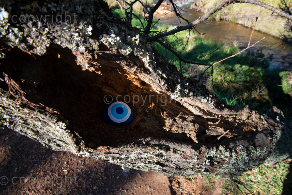 A stone painted with an 