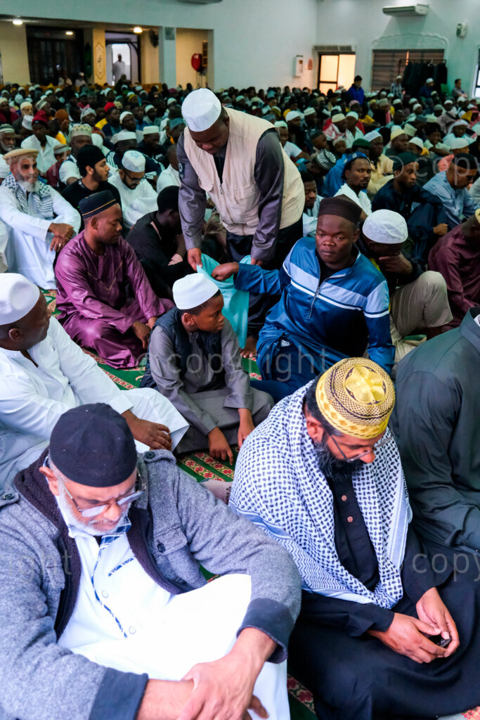 Eid ul Fitr prayers at the Habibia Soofie Mosque. Eid ul Fitr is one of the most important holidays in the Muslim calendar. It marks the end of the fasting from dawn to sunset in the month of Ramadan. Eid ul Fitr translates as ‘Festival of breaking the fast’. 31 March. 2025, Pietermaritzburg, South Africa.