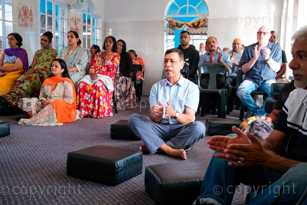 Rain puja (prayer) North Indian Shri Vishnu Temple. Nov. 2024, Pietermaritzburg, KZN, South Africa.