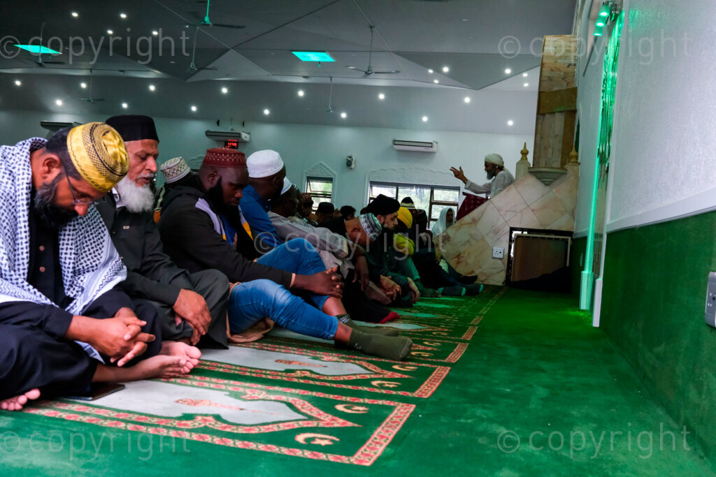 Eid ul Fitr prayers at the Habibia Soofie Mosque. Eid ul Fitr is one of the most important holidays in the Muslim calendar. It marks the end of the fasting from dawn to sunset in the month of Ramadan. Eid ul Fitr translates as ‘Festival of breaking the fast’. 31 March. 2025, Pietermaritzburg, South Africa.