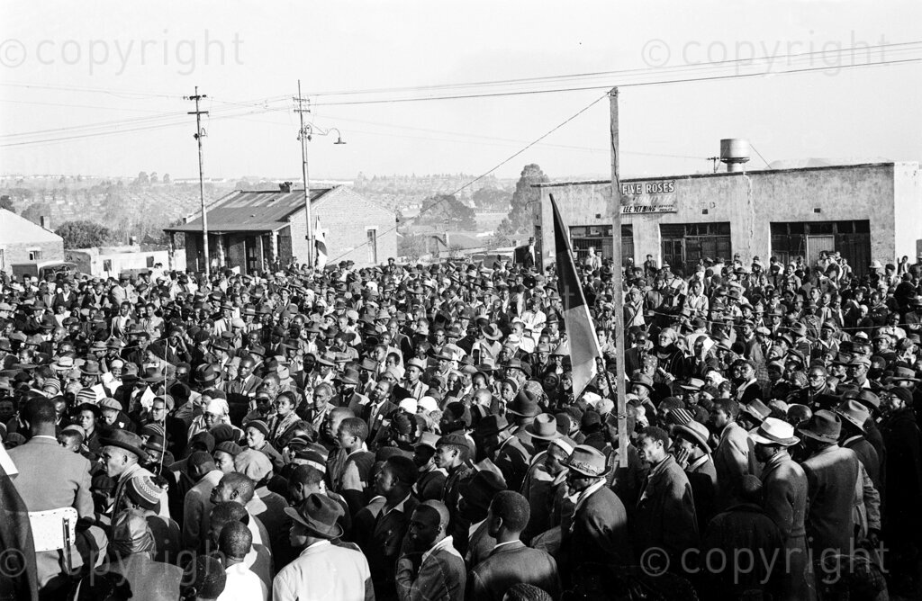 Africa Day Celebrations 25 June – People gathered in Sophiatown to celebrate Freedom Day.