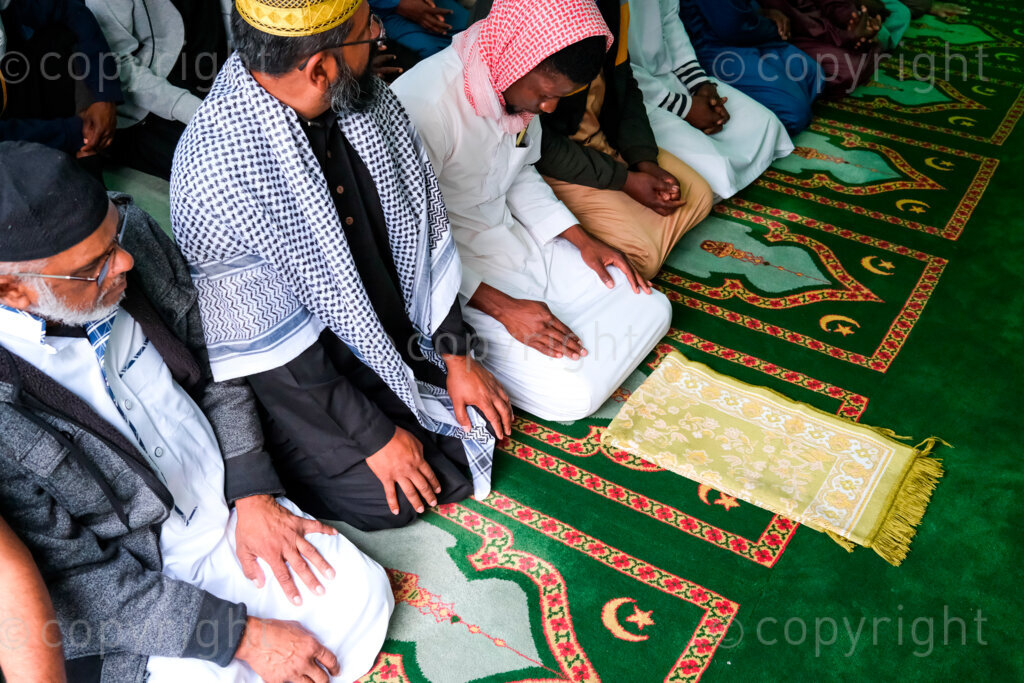 Eid ul Fitr prayers at the Habibia Soofie Mosque. Eid ul Fitr is one of the most important holidays in the Muslim calendar. It marks the end of the fasting from dawn to sunset in the month of Ramadan. Eid ul Fitr translates as ‘Festival of breaking the fast’. 31 March. 2025, Pietermaritzburg, South Africa.