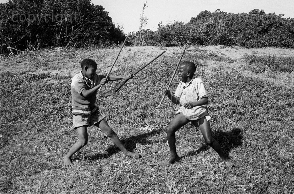 First Sight Of The Sea – Peter Magubane was at J' Station to photograph these children leaving for the seaside. GR met them at Durban. 