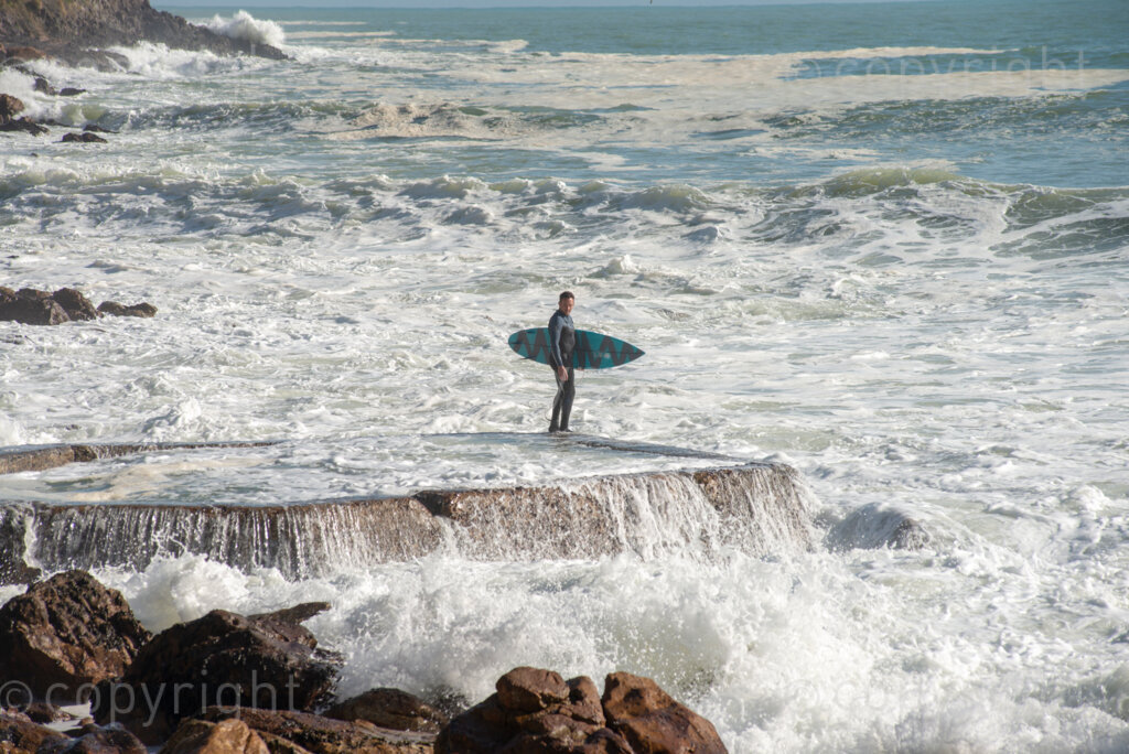 Surfers enjoyed the unusually high waves in Gordon's Bay, in the Western Cape, Tuesday afternoon, July 14, 2020, after gale force winds and flash floods had beaten the coast for several days. PHOTO: EVA-LOTTA JANSSON 