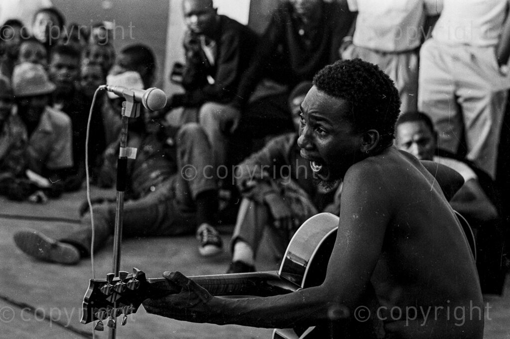 Philip Tabane from Malombo at a Jazz Festival in Johannesburg.